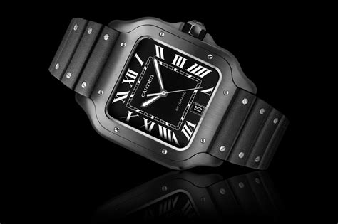 cartier santos 2020 black|cartier santos all black disc.